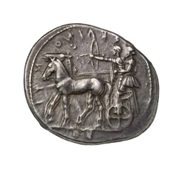 Forntida grekiskt silvermynt från Selinus, 450 f.Kr. (silver)